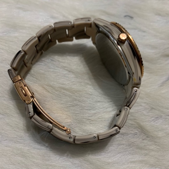 Fossil Stella Resin Rose Gold Crystal Ladies Watch - Picture 11 of 13
